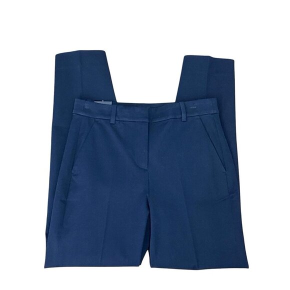 J. Crew Women's 2 Kallie Pants Navy Stretch NWT Tapered Leg - Picture 1 of 12